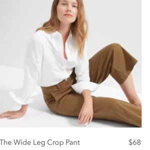 Everlane Wide Leg Crop Pant : SZ 2